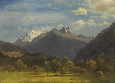 De Alpen vanuit Visp door Albert Bierstadt